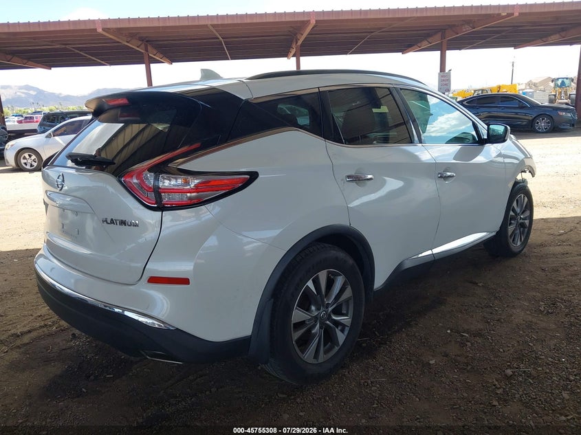 Vin: 5n1az2mg6hn177367, lot: 46254030, nissan murano sv 20174