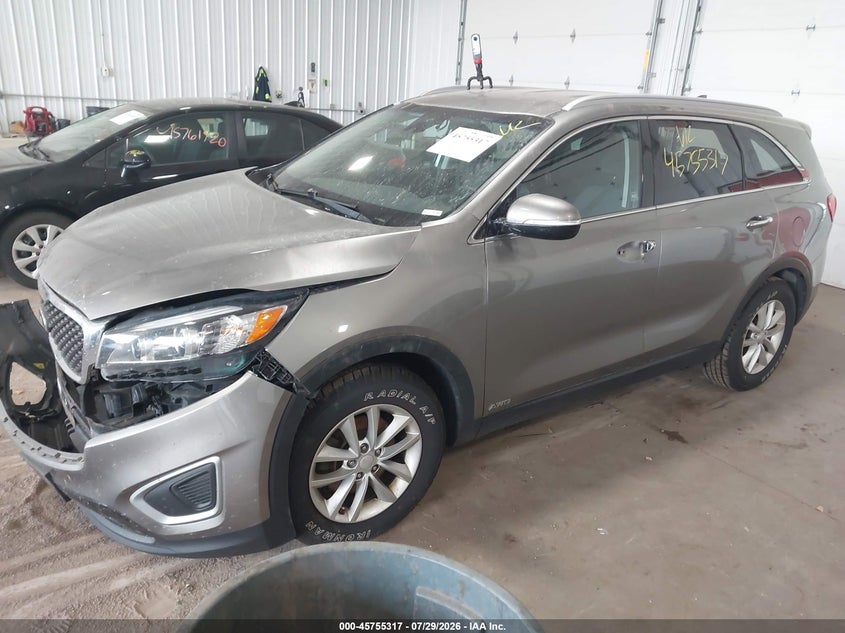 Vin: 5xypgda38jg431983, lot: 46254039, kia sorento 2.4l lx 20182