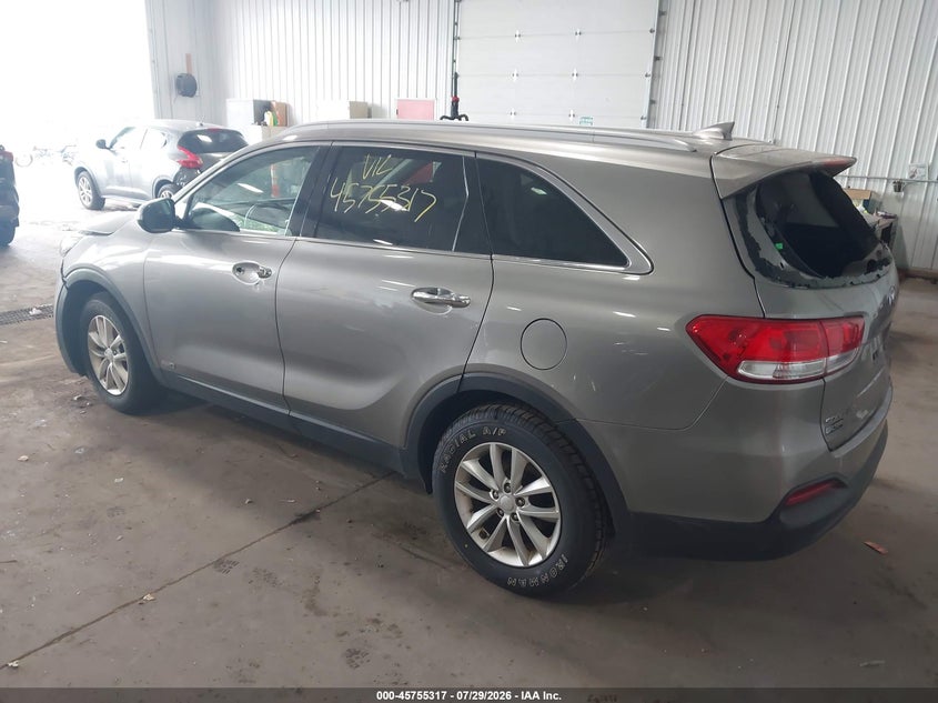 Vin: 5xypgda38jg431983, lot: 46254039, kia sorento 2.4l lx 20183