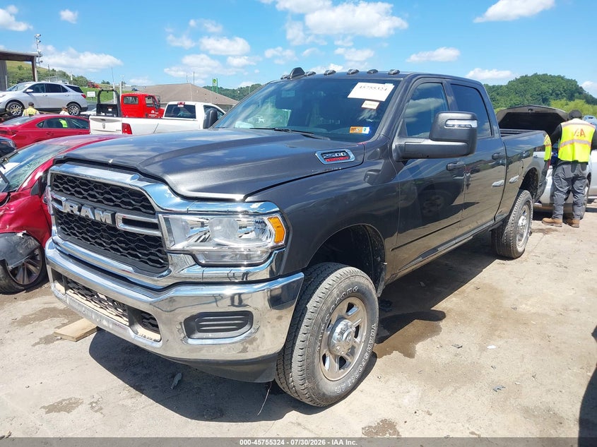 Vin: 3c6ur5cj0rg324882, lot: 46254046, ram 2500 tradesman  4x4 6'4 box 20242