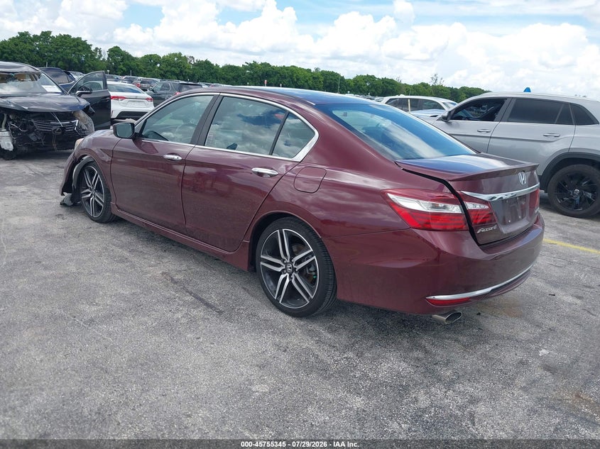 Vin: 1hgcr2f57ha143603, lot: 46254067, honda accord sport 20173