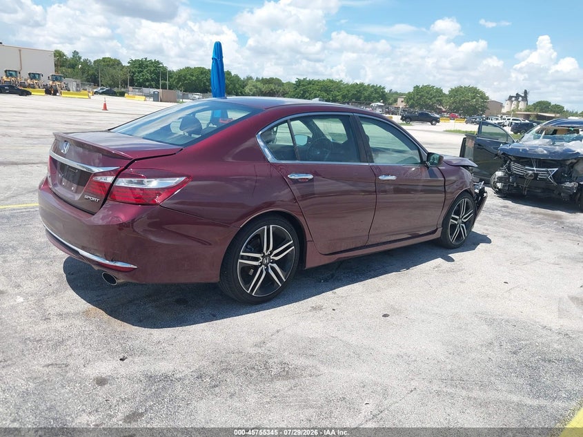 Vin: 1hgcr2f57ha143603, lot: 46254067, honda accord sport 20174