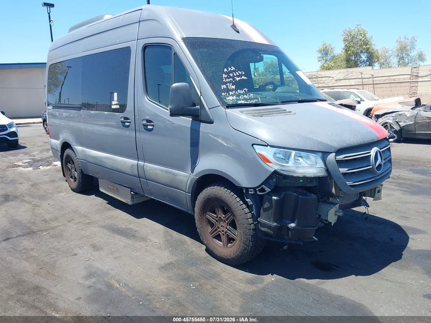 Vin: wdzpf0cd6kt005927, lot: 46254172, mercedes-benz sprinter 2500 high roof v6 2019 img_1
