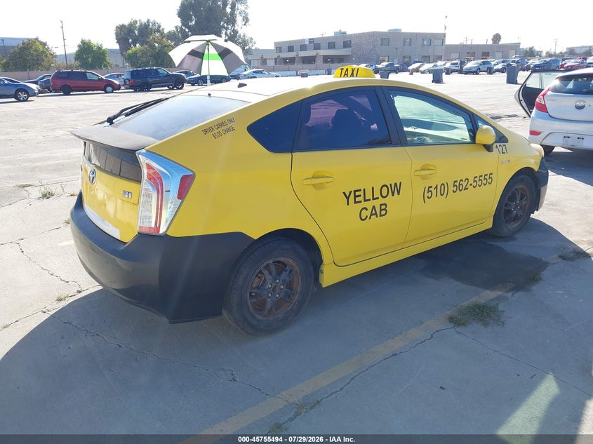 Vin: jtdkn3du7d5561023, lot: 46254216, toyota prius two 20134