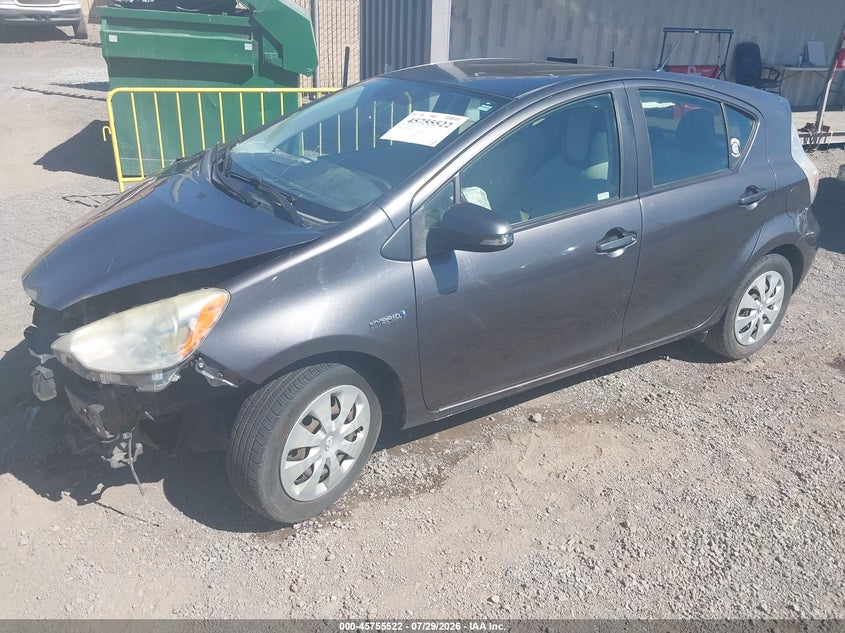 Vin: jtdkdtb39e1559201, lot: 46254244, toyota prius c one 20142