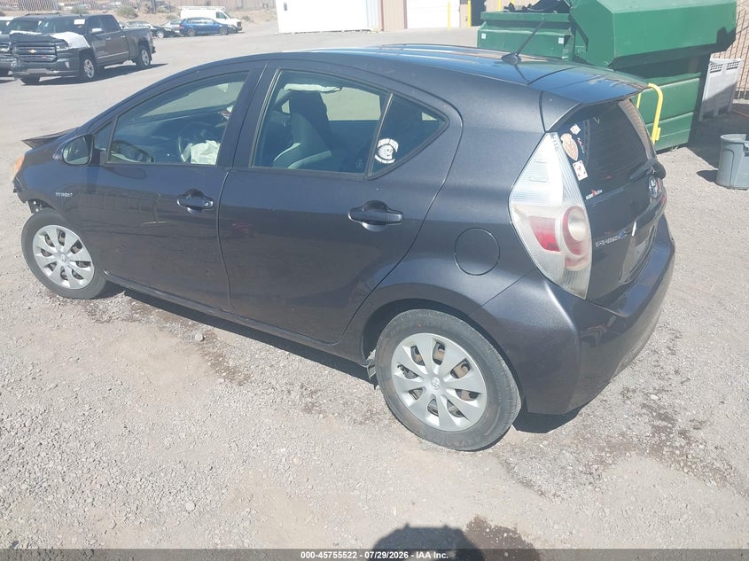 Vin: jtdkdtb39e1559201, lot: 46254244, toyota prius c one 20143