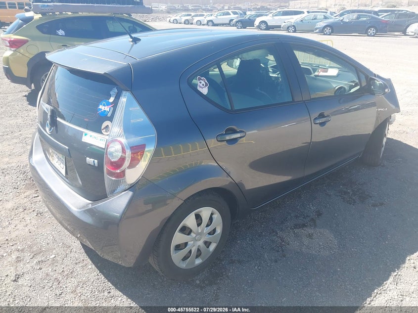 Vin: jtdkdtb39e1559201, lot: 46254244, toyota prius c one 20144