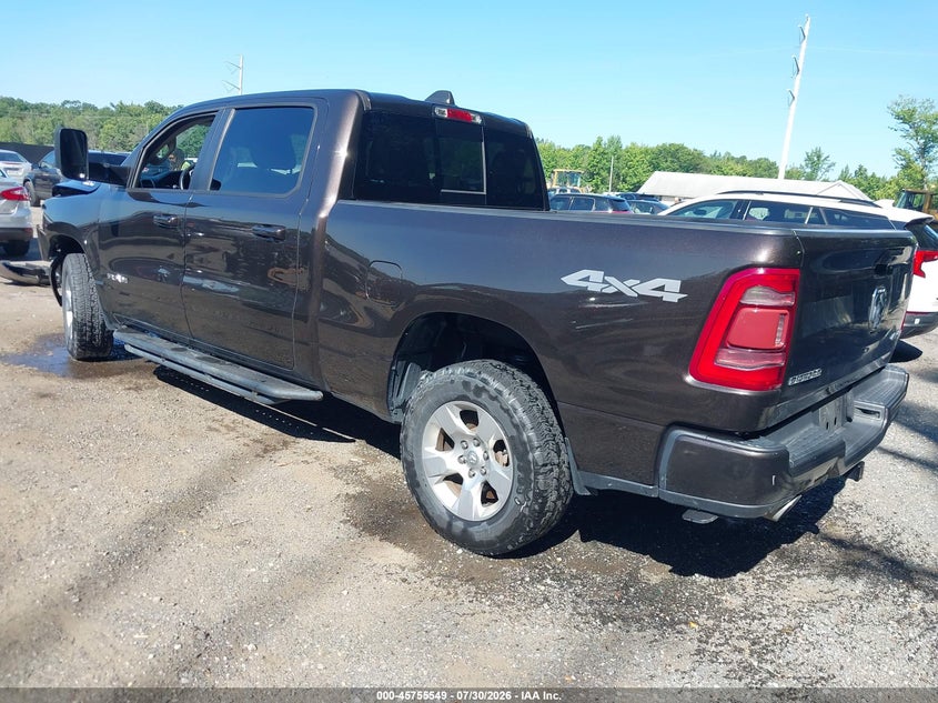 Vin: 1c6srfmt6kn854395, lot: 46254271, ram 1500 big horn/lone star  4x4 6'4 box 20193