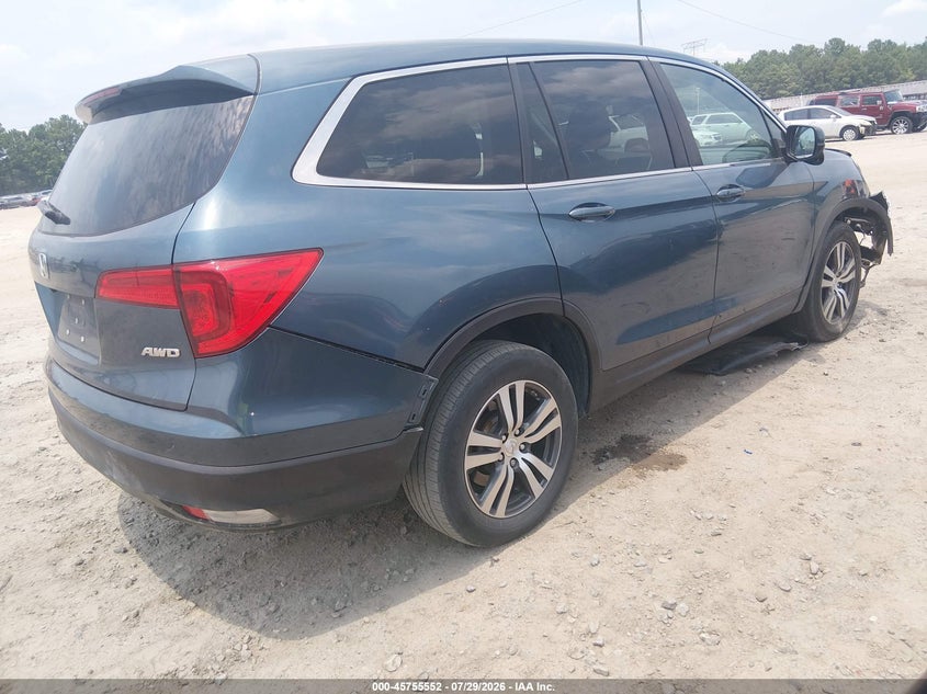 Vin: 5fnyf6h5xjb013751, lot: 46254274, honda pilot ex-l 20184