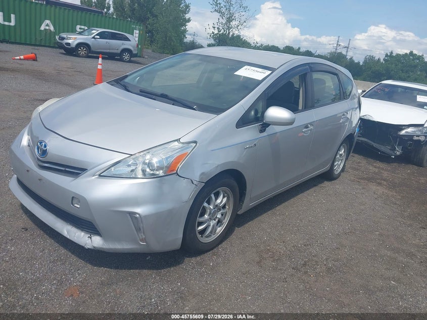 Vin: jtdzn3eu1c3075086, lot: 46254331, toyota prius v three 20122