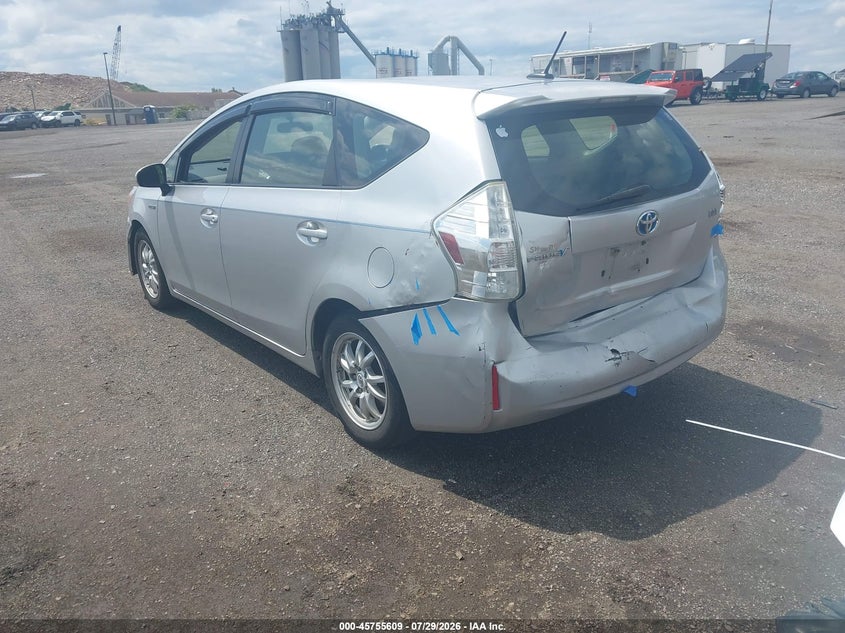 Vin: jtdzn3eu1c3075086, lot: 46254331, toyota prius v three 20123