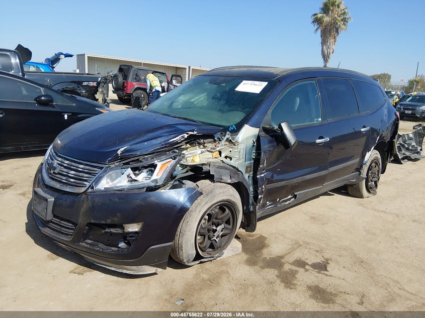 Vin: 1gnkrfed0hj303385, lot: 46254344, chevrolet traverse ls 20172