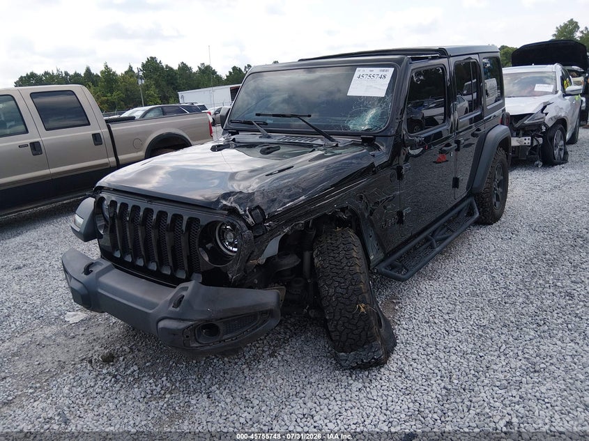 Vin: 1c4hjxdg3lw288677, lot: 46254470, jeep wrangler unlimited willys 4x4 20202