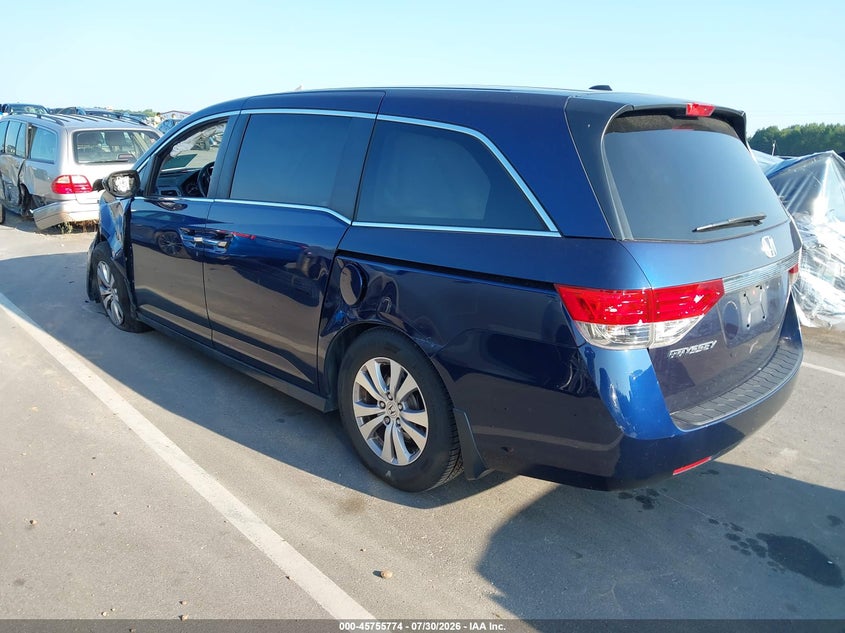Vin: 5fnrl5h63eb092038, lot: 46254496, honda odyssey ex-l 20143