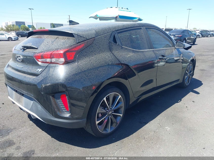 Vin: kmhtg6af8ku012399, lot: 46254536, hyundai veloster 2.0 premium 20194