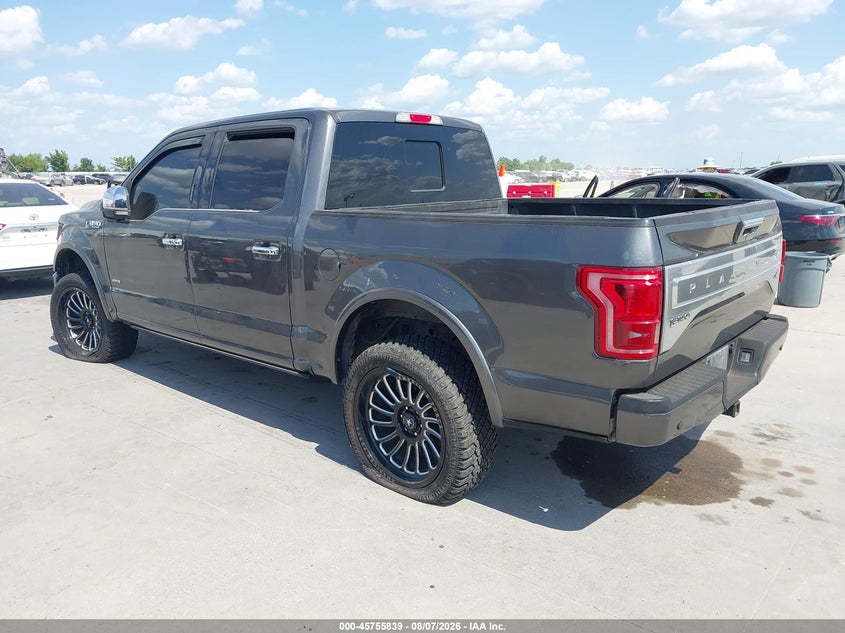 Vin: 1ftew1cg1ffc21826, lot: 46254560, ford f-150 platinum 20153