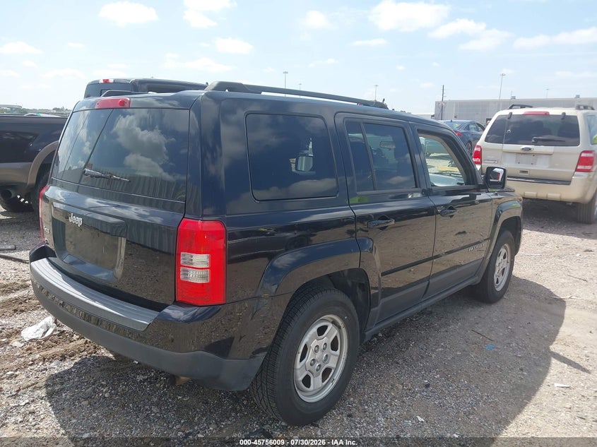 Vin: 1c4njrbb7ed778754, lot: 46254731, jeep patriot sport 20144