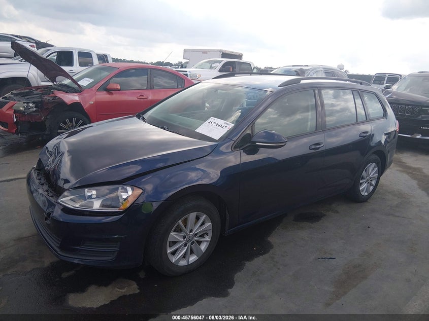 Vin: 3vwc17auxgm514074, lot: 46254769, volkswagen golf sportwagen tsi s 4-door 20162