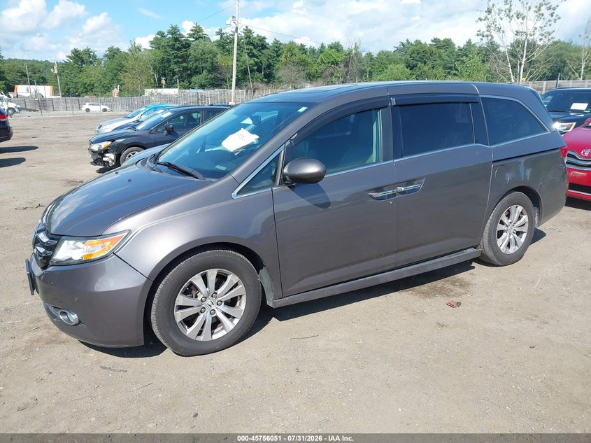 Vin: 5fnrl5h9xeb017802, lot: 46254773, honda odyssey touring/touring elite 20142