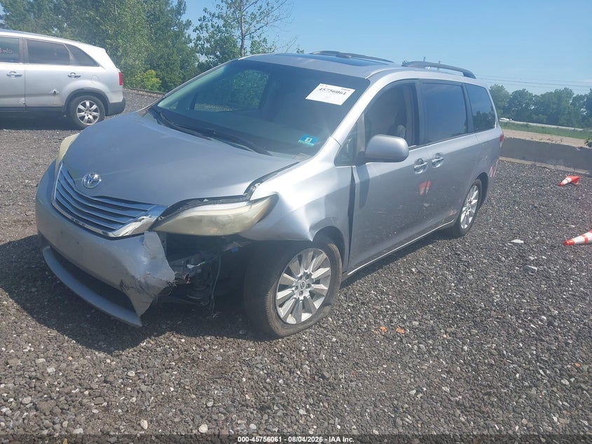 Vin: 5tddk3dc3cs042701, lot: 46254783, toyota sienna limited 7 passenger 20122