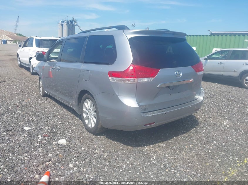 Vin: 5tddk3dc3cs042701, lot: 46254783, toyota sienna limited 7 passenger 20123