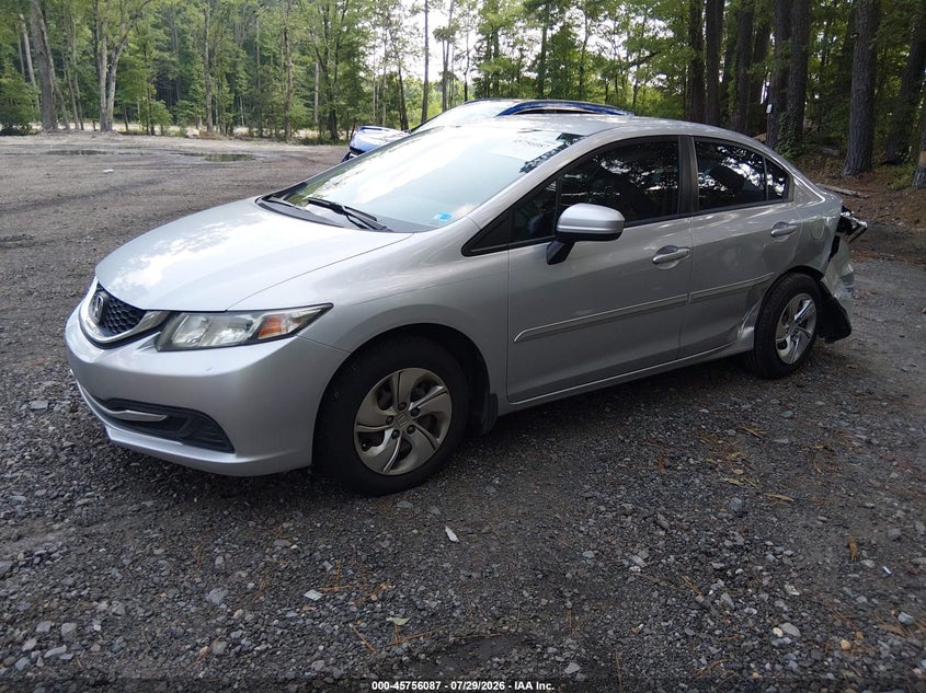 2014 Honda Civic, Удар сзади, IAAI, VIN 2HGFB2F54EH529412 — фото 2