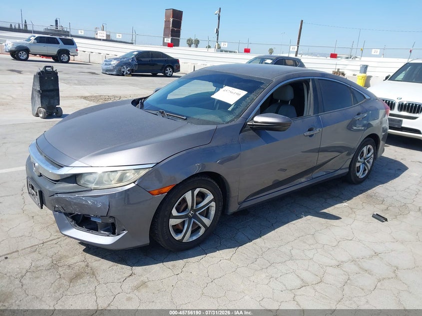 Vin: 2hgfc2f5xgh551334, lot: 46254913, honda civic lx 20162