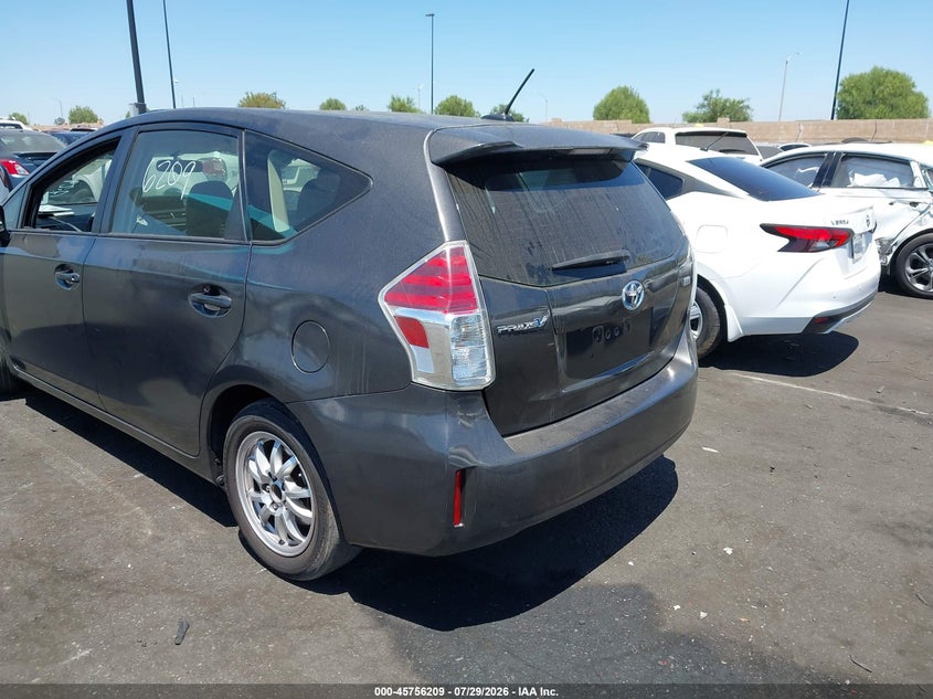 Vin: jtdzn3eu6fj030998, lot: 46254931, toyota prius v three 20153