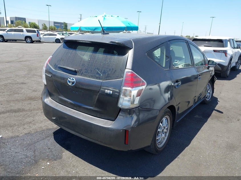 Vin: jtdzn3eu6fj030998, lot: 46254931, toyota prius v three 20154