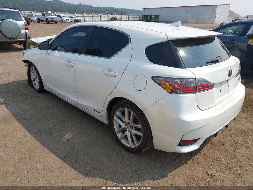 Vin: jthkd5bh5e2197027, lot: 46254986, lexus ct 200h 20143