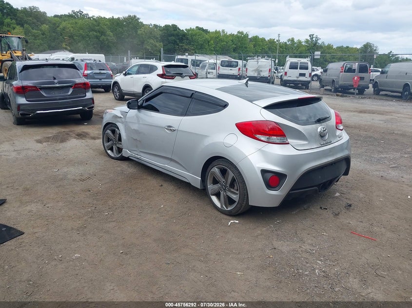 Vin: kmhtc6ae9eu208228, lot: 46255014, hyundai veloster turbo w/blue 20143