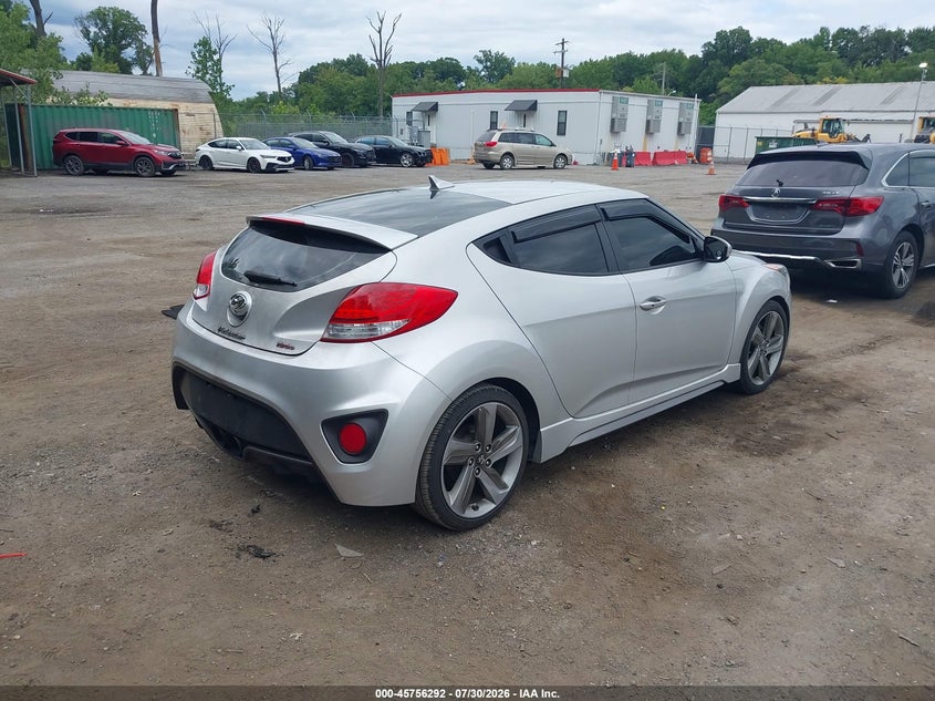 Vin: kmhtc6ae9eu208228, lot: 46255014, hyundai veloster turbo w/blue 20144