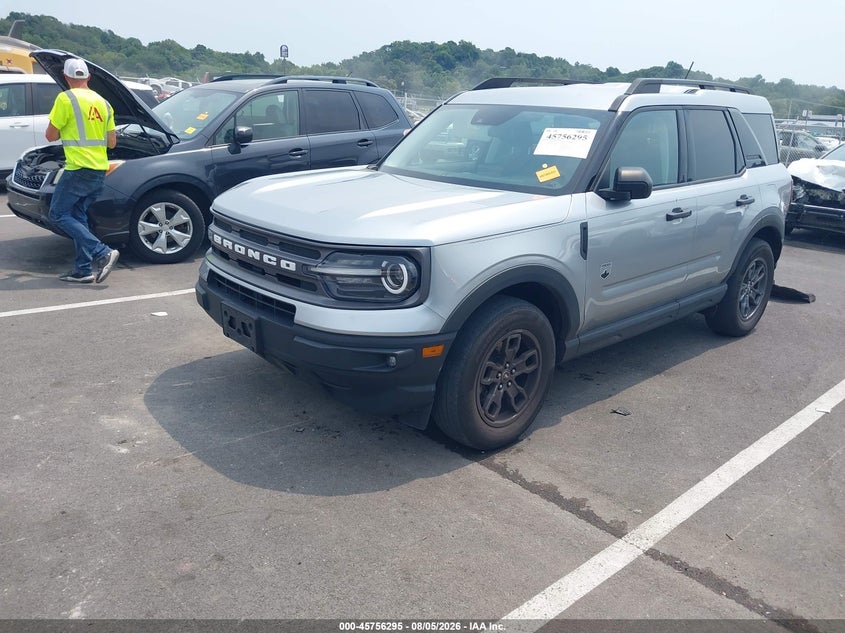 Vin: 3fmcr9b61nre19034, lot: 46255017, ford bronco sport big bend 20222