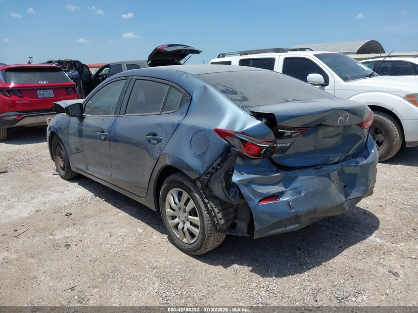 Vin: 3mzbm1t70gm317051, lot: 46255054, mazda mazda3 i sport 20163