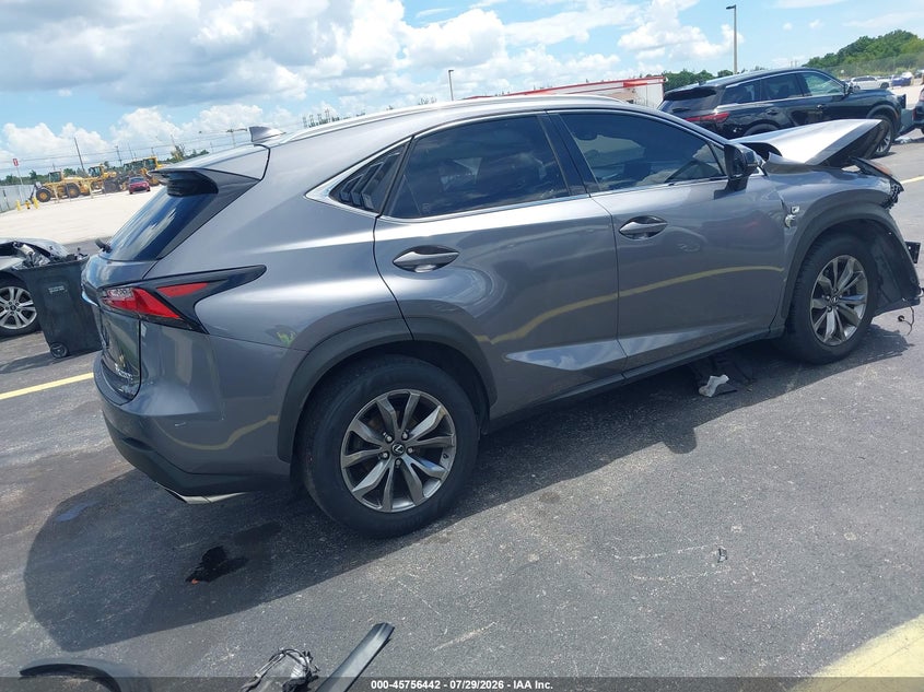 Vin: jtjyarbz7h2072620, lot: 46255164, lexus nx 200t f sport 20174