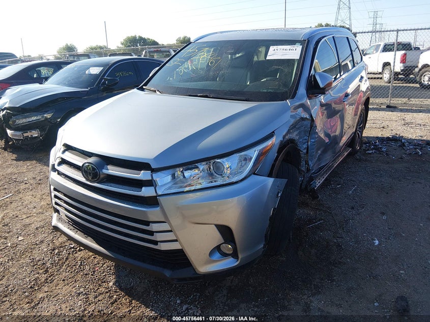 Vin: 5tdjzrfhxhs371560, lot: 46255183, toyota highlander xle 20172
