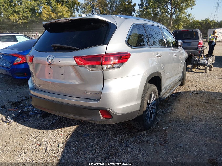 Vin: 5tdjzrfhxhs371560, lot: 46255183, toyota highlander xle 20174