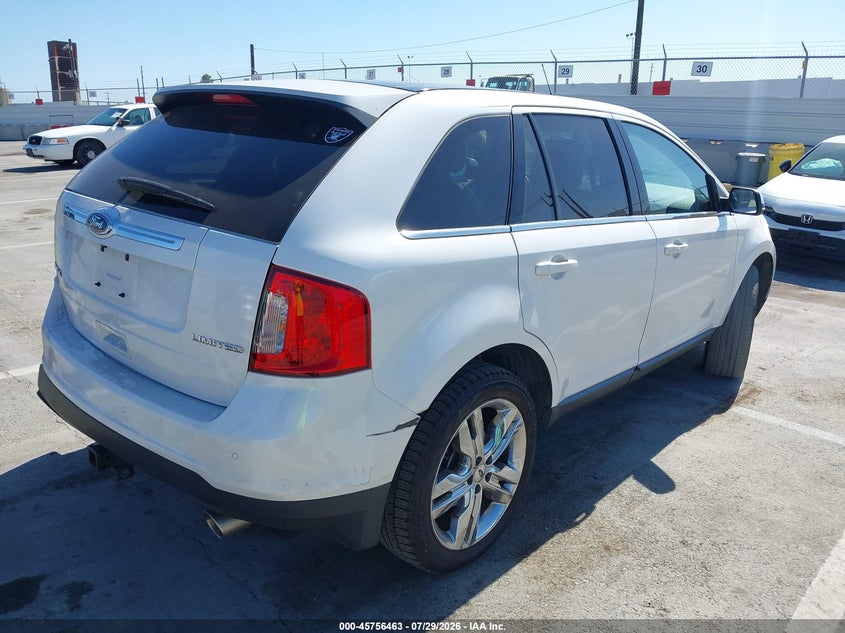 Vin: 2fmdk3kc1dbc62176, lot: 46255185, ford edge limited 20134