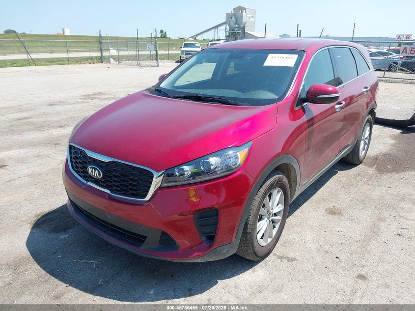Vin: 5xypgda56kg487939, lot: 46255187, kia sorento 3.3l lx 20192