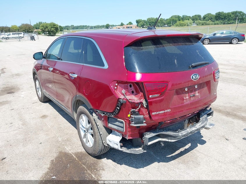 Vin: 5xypgda56kg487939, lot: 46255187, kia sorento 3.3l lx 20193