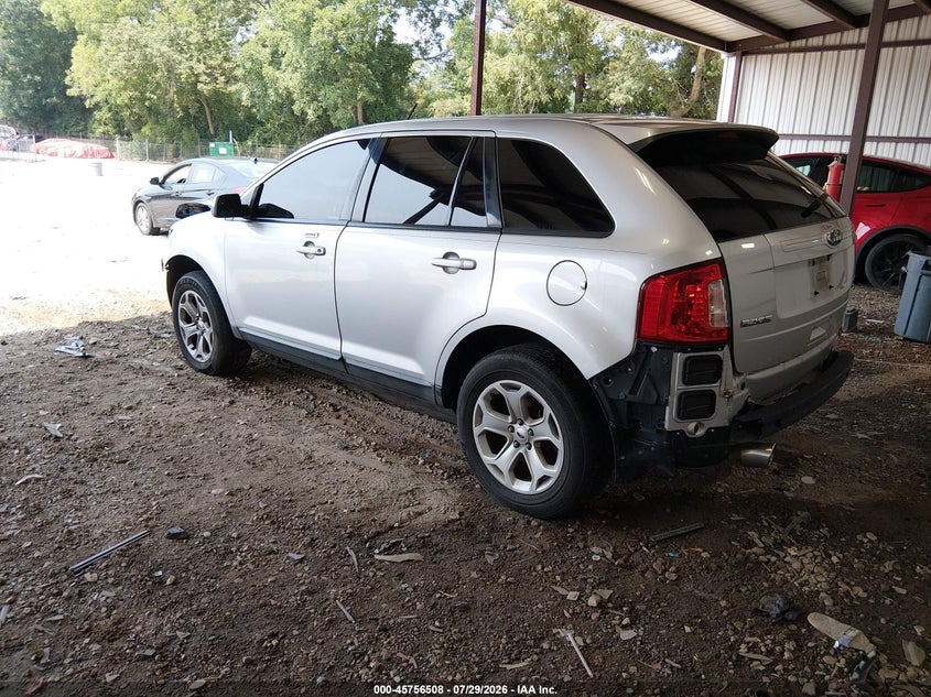 Vin: 2fmdk4jc3dbc60632, lot: 46255230, ford edge sel 20133