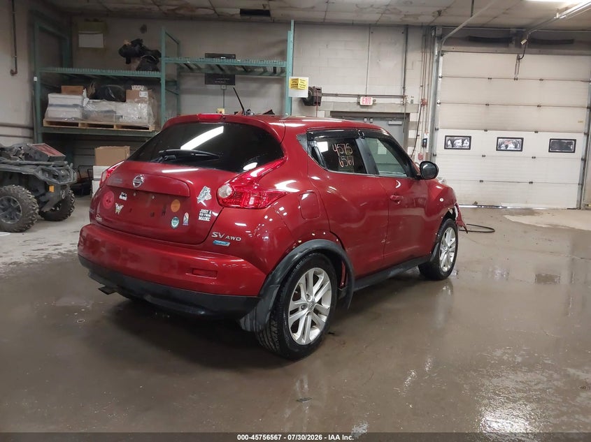 Vin: jn8af5mv6dt215476, lot: 46255289, nissan juke sv 20134