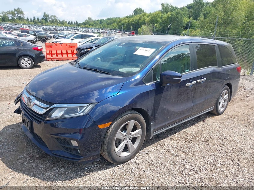 Vin: 5fnrl6h72lb011896, lot: 46255348, honda odyssey ex-l/ex-l w/navi   res 20202