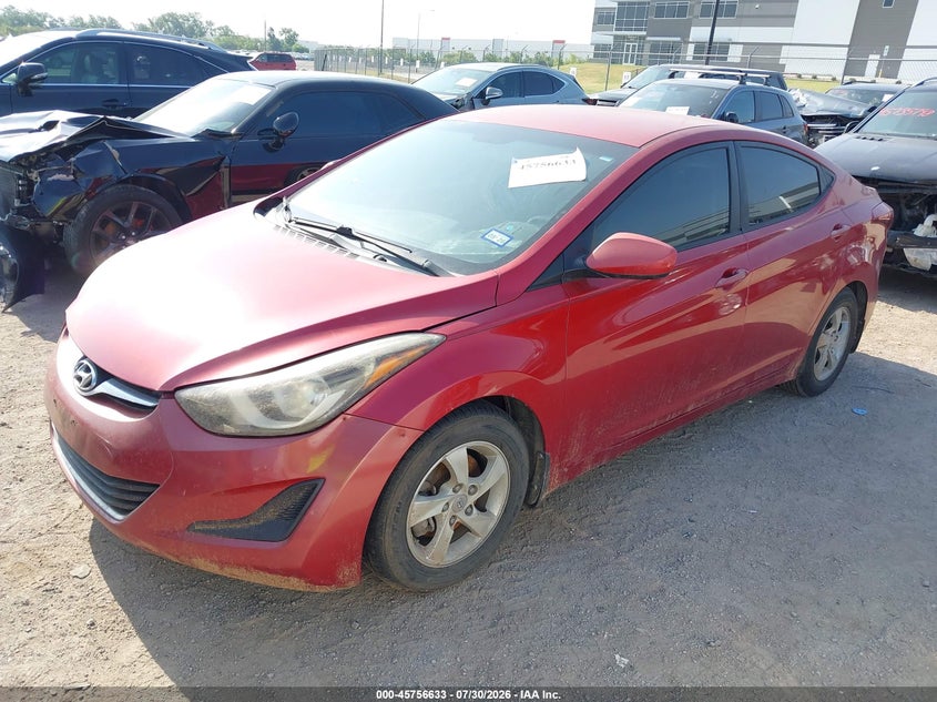 Vin: kmhdh4ae3eu035252, lot: 46255355, hyundai elantra se 20142