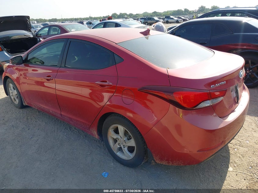 Vin: kmhdh4ae3eu035252, lot: 46255355, hyundai elantra se 20143