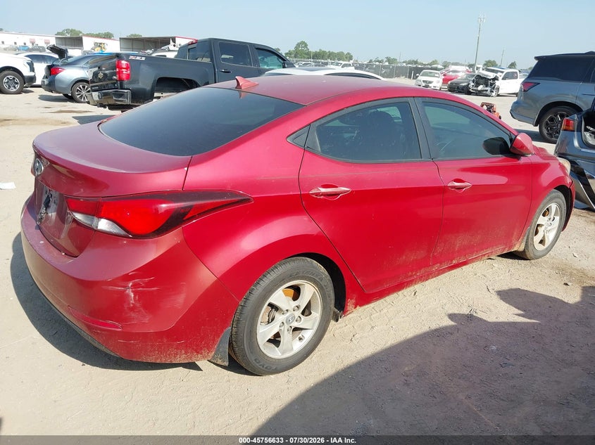 Vin: kmhdh4ae3eu035252, lot: 46255355, hyundai elantra se 20144