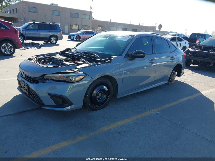 Vin: 2hgfe2f54ph510644, lot: 46255404, honda civic sport 20232