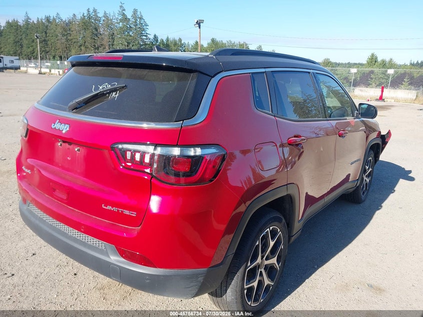 Vin: 3c4njdcn0st579112, lot: 46255456, jeep compass limited 4x4 20254