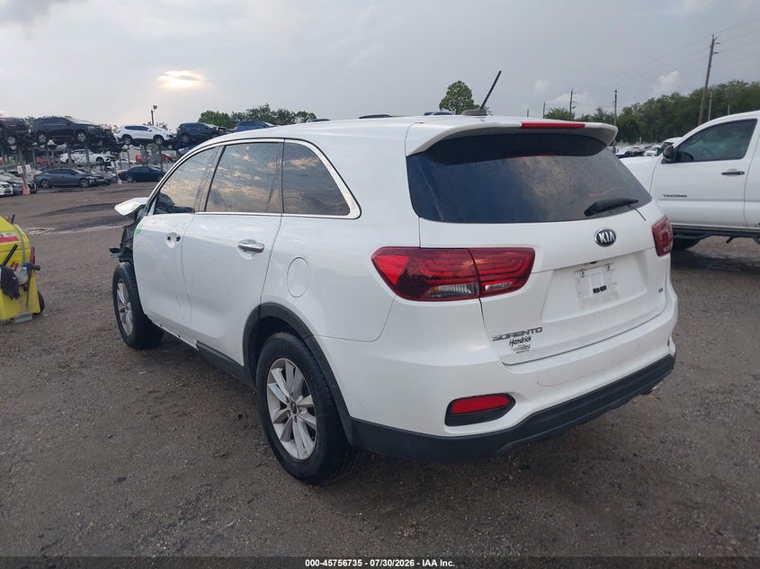 Vin: 5xypg4a53kg535509, lot: 46255457, kia sorento 3.3l lx 20193