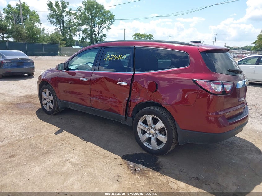 Vin: 1gnkvgkd9gj318231, lot: 46255583, chevrolet traverse lt 20163